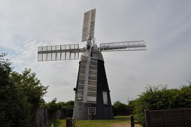 Things to do in East Cambs in Spring- National Mill Weekend. Windmill in field.